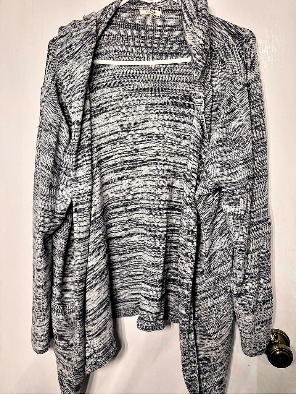 Maurice’s Gray & Black Hooded Knit Cardigan XXL